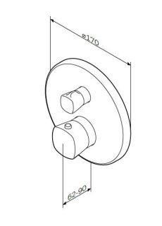 Смеситель Spirit 2.1 F71A75600 для душа встраиваемый с термостатом 1режим